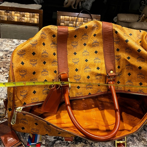 MCM Tan and Brown Travel Bag - Picture 13 of 15